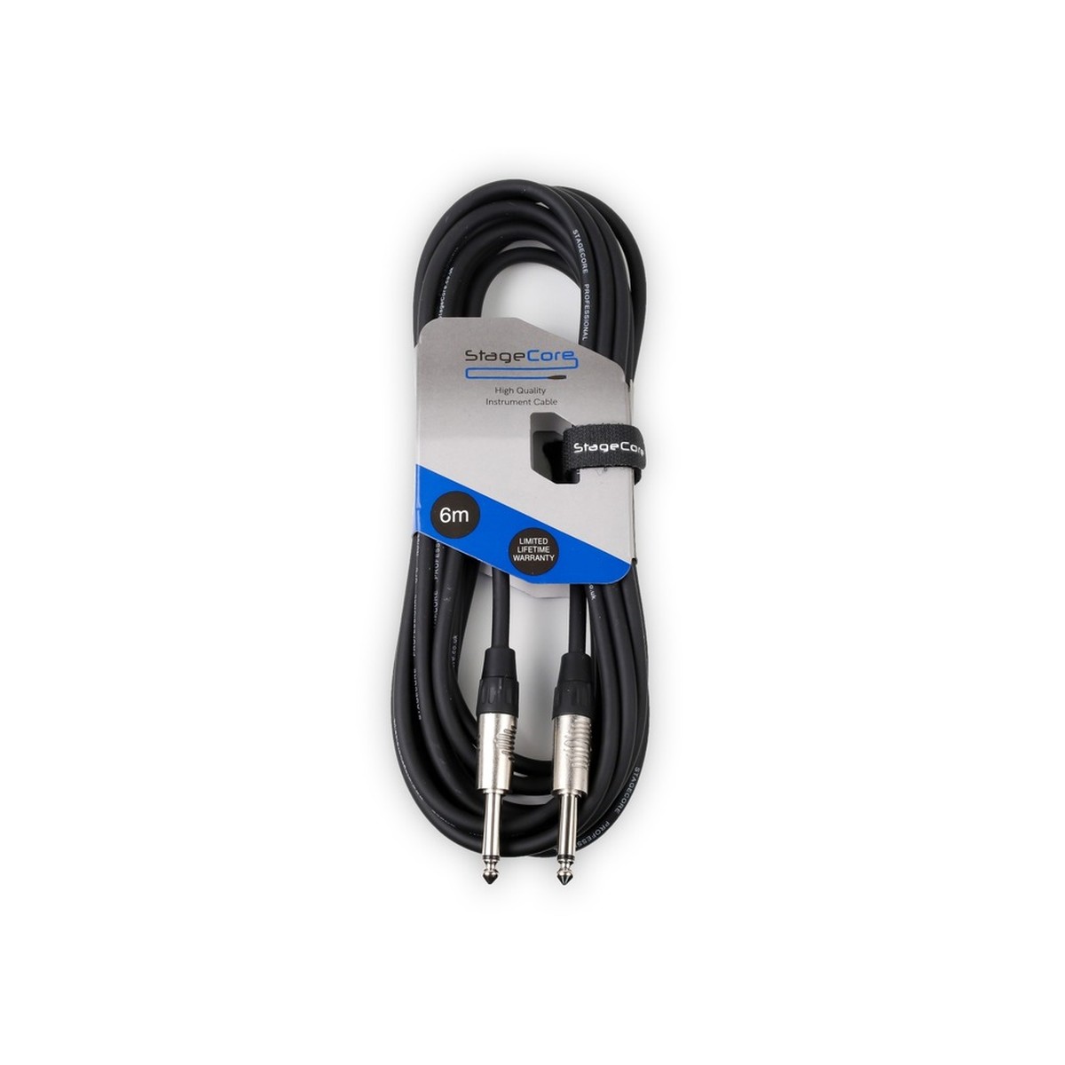 Core 6m 6.35mm Mono Jack Instrument Cable β Black