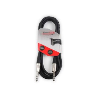 Core 3m 6.35mm Stereo Jack to Jack Audio Cable – Black
