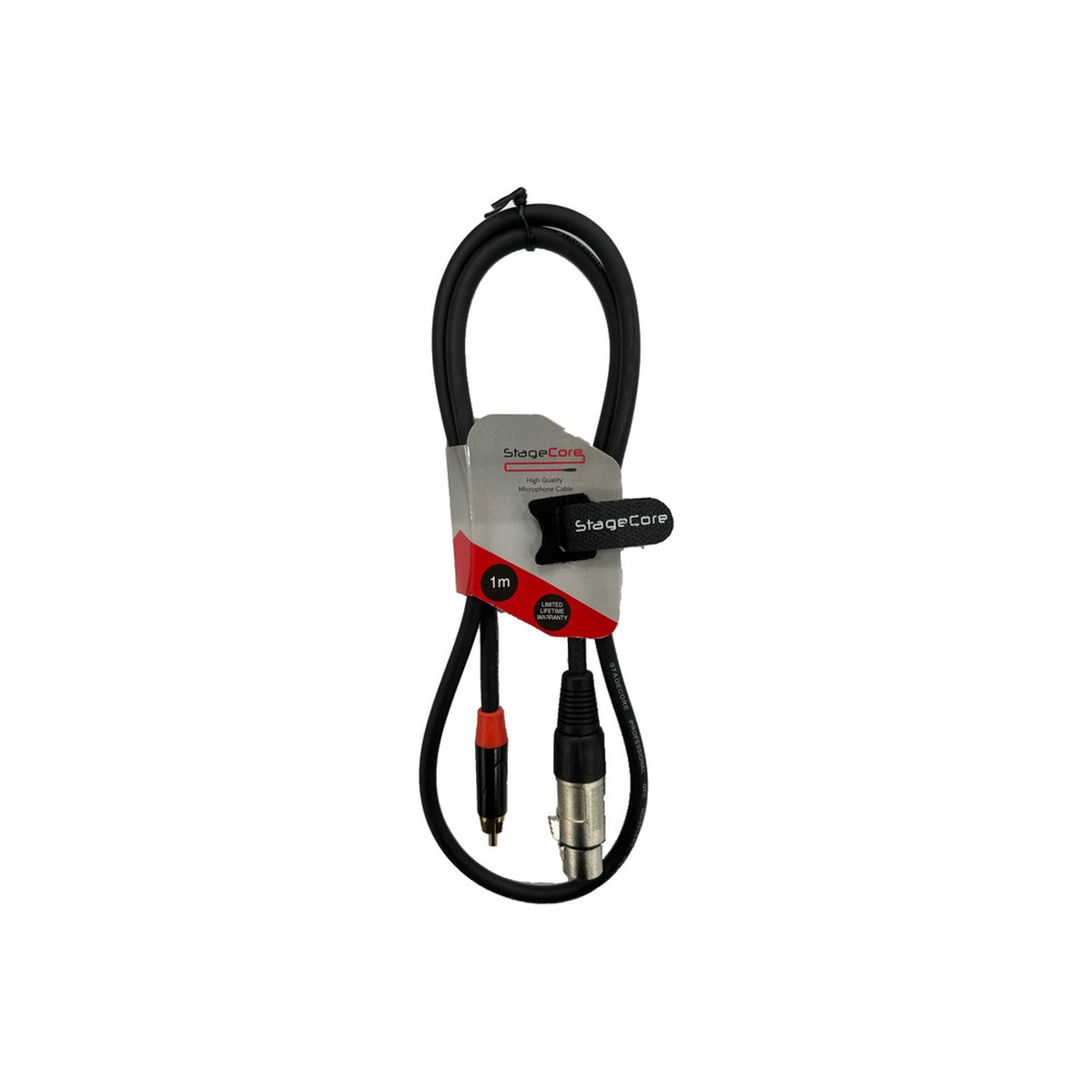 CORE170LU1BK 1m Audio Cable - Female XLR to RCA - Black