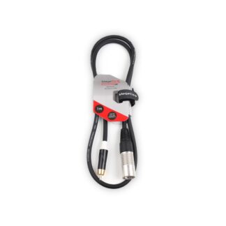 CORE171LU1BK 1m Audio Cable - Male XLR to RCA - Black