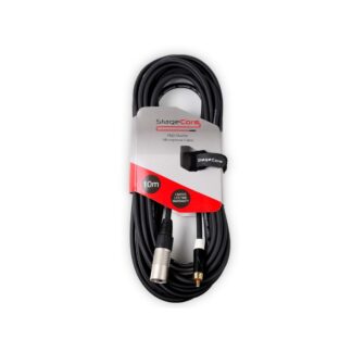 CORE171LU10BK 10m Audio Cable - Male XLR to RCA - Black