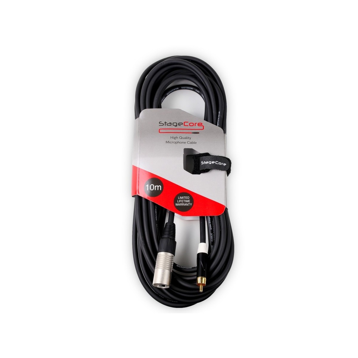 CORE171LU10BK 10m Audio Cable - Male XLR to RCA - Black