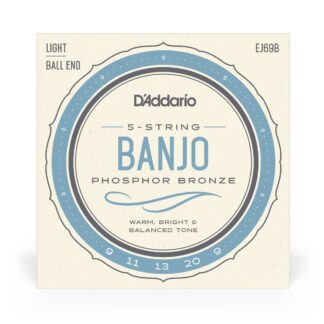 D'Addario EJ69B 5-String Banjo Strings - PB - Light 9-20