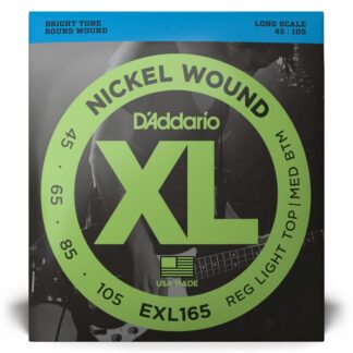 D'Addario EXL165 Bass Strings - Custom Light 45-105 - Long Scale