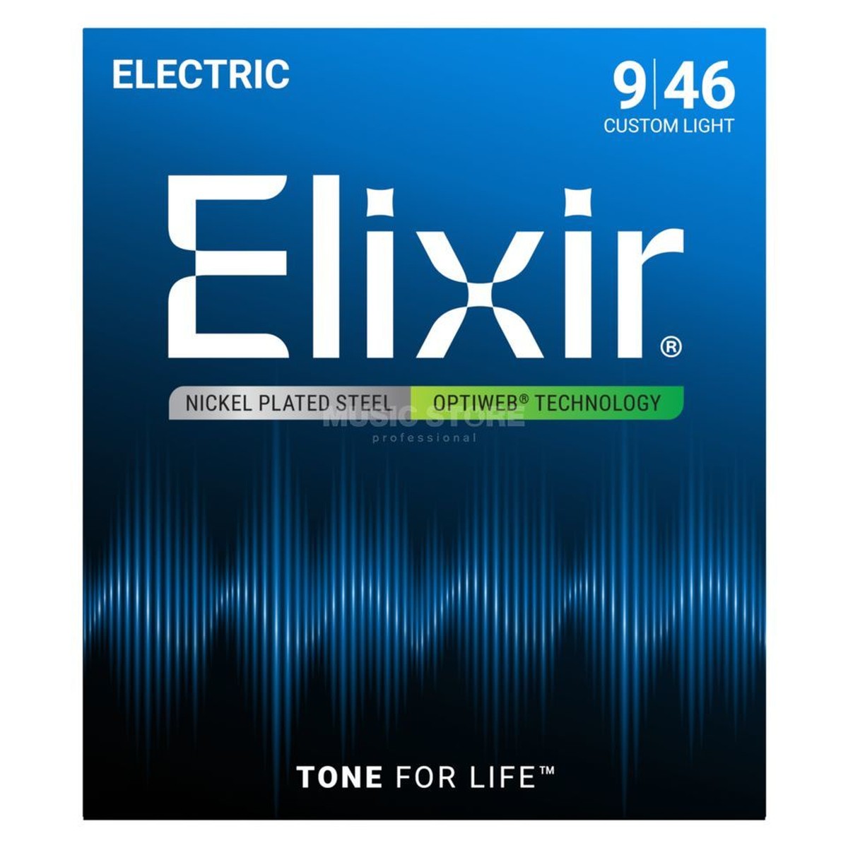 Elixir Optiweb Nickel Electric Guitar Strings Custom Light 9-46