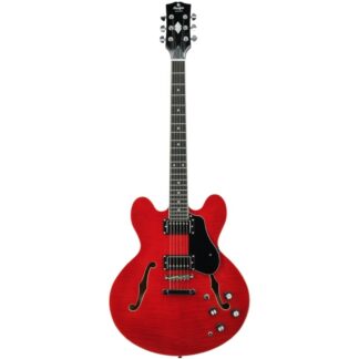 Prodipe HB85CH Hollow Body Electric Cherry Burst with Bag