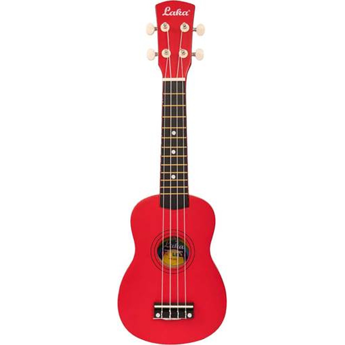 Laka Rainbow Series Ukulele with Bag - Red