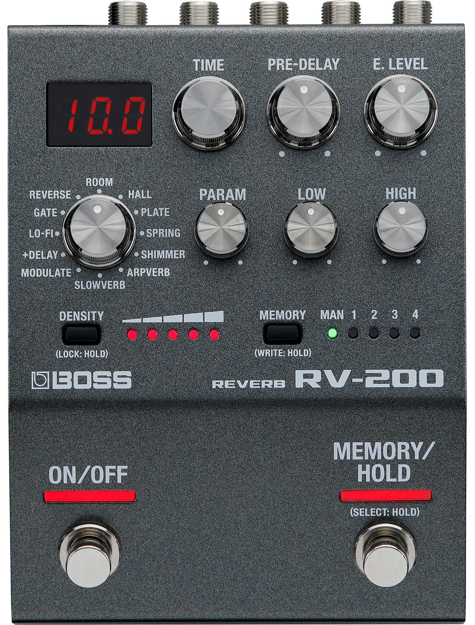 BOSS RV-200 Reverb Pedal with 8 Modes